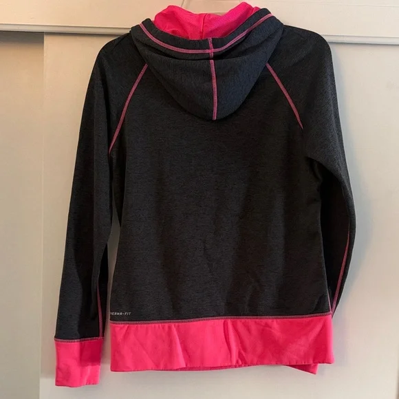 Nike Charcoal & Pink Pullover Sz M - Picture 4 of 6